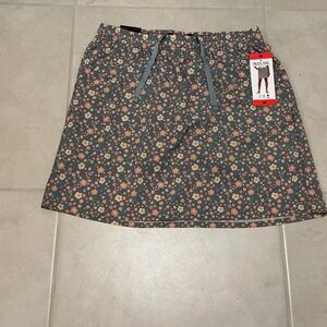 Pacific Trail Floral Mini Skirt - Blue and Orange